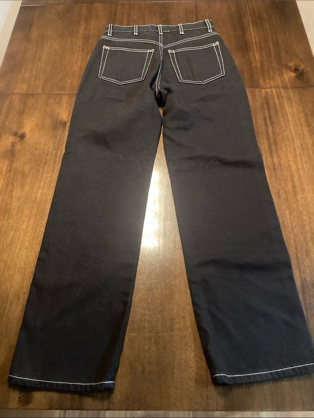 Reformation Cowboy High Rise Black Straight-Leg Jeans - Picture 2 of 9